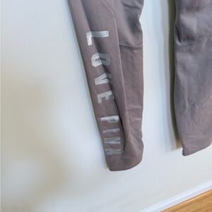 Victoria's Secret Gray Leggings with Silver Accents